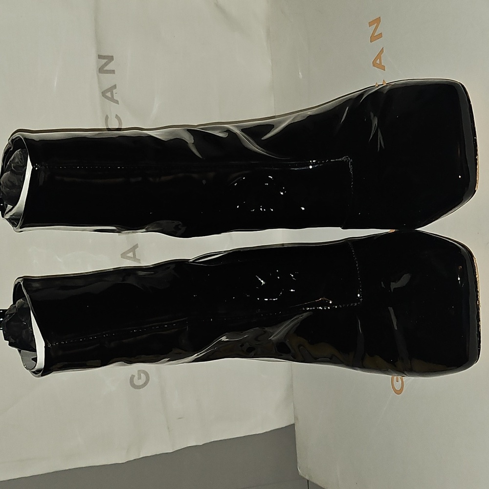 Good American patent leather Black Ankle Boots 9.5 - Picture 3 of 16